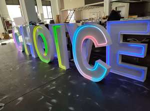 Оптовая продажа свадебных декоративных световых букв-маркеев, 4-футовые светодиодные большие цифры, гигантские светящиеся буквы, светодиодные буквы-маркеев «Любовь» - Product Image 3