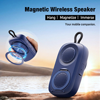 Speaker Magnetik yang Dapat Dipakai IPX6 Tahan Air Speaker Stereo Luar Ruangan 6W Dual Driver Terpasang di Gelang Tangan Braket Ponsel Magnetik