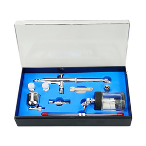 Kit aérographe HD-134T 0.2 0.5mm double action alimentation par gravité portable réglage de vitesse ajustable pour travaux artistiques - Product Image 4