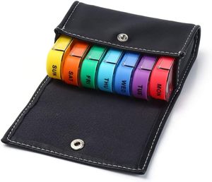 Organizador de Pastillas de Viaje con Logotipo Personalizado, 28 Compartimentos, Estuche para Medicamentos Semanal de 7 Días, Bolsa de Cuero PU para Pastillas AM PM Noche - Product Image 5