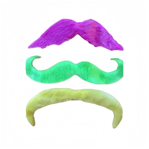 Moustache <span class=keywords><strong>en</strong></span> peluche personnalisée HLC pour le Mardi Gras, moustache de Saint Patrick, autocollant de costume, fausse barbe, cosplay pour fête de pirates, décoration de cosplay - Product Image 1