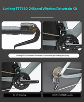 Vélo de triathlon entièrement en carbone T800 24 vitesses avec transmission électronique sans fil, freins à disque hydrauliques, vélo de course aérodynamique pour contre-la-montre