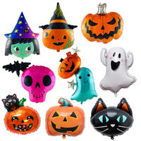 Grands ballons transfrontaliers en aluminium fantôme citrouille pour décorations de fête d'halloween en gros disponibles