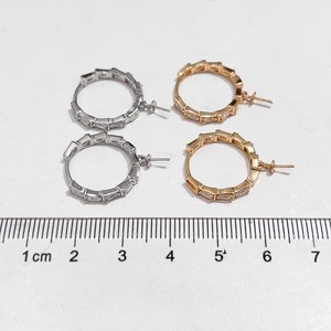 22865 Accessoires de perles DIY, support vide pour boucles d'oreilles en argent S925, or/argent, bijoux avec perle ronde de 9 à 17 mm - Product Image 4