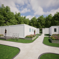 Maison préfabriquée modulaire de luxe de 20 pieds, maisonnette préfabriquée moderne, maison de camping, villa en conteneur