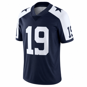 Nouveau style de maillot de football américain unisexe, vêtements de sport, nom d'équipe personnalisé, 100% polyester, taille plus, manches courtes, articles en stock - Product Image 4