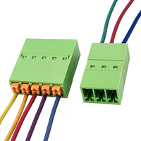 Vente directe usine et prix bas – Bornier de raccordement mâle à ressort encastrable à profil bas en PA66 vert de 3,81 mm pour installation en ligne