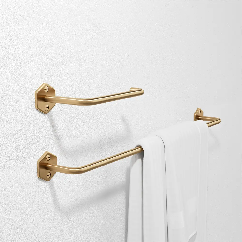 Maxery Luxury Solid Brass Wall Mounted Ethan Toilet Paper Roll Holder Brass Gold Toilet Paper Holder Home Decoration