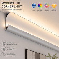 Corniche de plafond en aluminium, moulure de couronne, surface anodisée antirouille, taille personnalisée pour la décoration de la maison et des hôtels, vente en gros directe d'usine