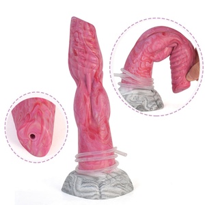 YOCY Long Wolf Knot <b>Dildo</b> Ejaculating <b>Dildo</b> Soft Silicone Sex Toy for Female Animal Penis With Sucker Mulit Color Anal Plug - Product Image 1