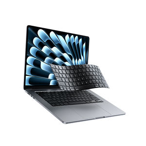 Film de <span class=keywords><strong>clavier</strong></span> réutilisable, lavable, ultra-fin, imperméable, anti-poussière, en TPU haute transparence VOKAMO pour <span class=keywords><strong>MacBook</strong></span> <span class=keywords><strong>Pro</strong></span>/Air modèle 2025 - Product Image 1