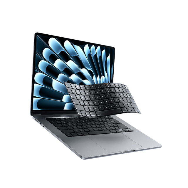 VOKAMO High Transparency TPU Anti-Dust Ultra-Thin Waterproof Reusable Washable Keyboard Film for MacBook Pro/Air 2025 Model