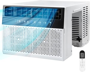 เครื่องปรับอากาศแบบติดหน้าต่างรูปตัวยู ขายส่ง ขนาด 10,000 BTU 120V เงียบพิเศษ ทำความเย็นได้ถึง 550 ตร.ฟุต ประหยัดพลังงาน CEER 10.9 สำหรับใช้ในครัวเรือน มาตรฐานสหรัฐอเมริกา - Product Image 1