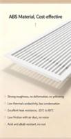Grille de ventilation de plafond moderne en alliage d'aluminium et plastique ABS, avec cône diffuseur, pour évacuation et retour d'air, installation facile pour hôtels/bureaux