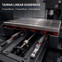 Machine de fraisage CNC verticale 3 axes Fanuc XK7124 à broche BT40, guides linéaires taïwanais de haute précision, petite taille, vente chaude en Chine
