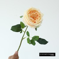 Bunga sintetis Austin Rose kualitas tinggi dekorasi bunga Artificielle pernikahan unik Peony sutra lateks sentuhan nyata bunga buatan