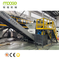Installation de lavage industrielle pour plastiques rigides 500-3000 kg/h, pour le recyclage de fûts HDPE, seaux PP et déchets ABS, avec contrôle PLC