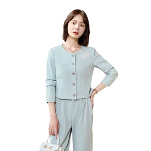 Women's Professional Medical Aesthetics Receptionist Uniform Long Sleeve Suit Winter 2025 Elegant Conference Wear - Product Image 5