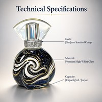Flacon de parfum en verre mat à motif tourbillonnant exquis, couleur personnalisée, rechargeable, sérigraphie, marquage à chaud, esthétique
