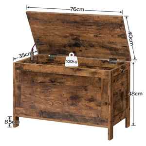 Caja de Almacenamiento Industrial al por Mayor, Camión de Almacenamiento de Madera Rústica Marrón, Caja de Almacenamiento de <span class=keywords><strong>Ropa</strong></span> de Madera Vintage, Banco de Almacenamiento Retro - Product Image 2