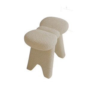 Silla de Maquillaje <span class=keywords><strong>Zul</strong></span> ZR-41 Estilo Crema, Moderna y Lujosa, de Papel, Taburete de Manicura, Silla de Vestidor Simple y Accesible para el Hogar, Sala de Estar - Product Image 5