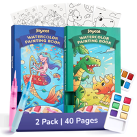 Joycat Ensemble de jouets de dessin en plastique, livre de coloriage à l'aquarelle pour enfants de 4 à 8 ans, unisexe