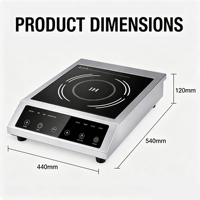 OEM 3500W Touch-Control Hocheffizienter Einzel-Induktionskocher für Gewerbliche Nutzung in Restaurants