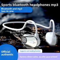 Écouteurs sportifs sans fil VV11 à conduction osseuse 6.0, sans fil intra-auriculaires, contrôle par bouton, assistant IA, étanchéité quotidienne