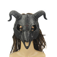 Halloween cosplay mascarade carnaval accessoires de fête masque de crâne en os de mouton 3D