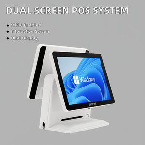 Màn hình kép 15 inch thức ăn nhanh <span class=keywords><strong>POS</strong></span> Tiền mặt đăng ký cảm ứng duy nhất Beauty Salon Hệ thống 120 Wát dịch vụ điện giá rẻ <span class=keywords><strong>POS</strong></span> thiết bị - Product Image 2