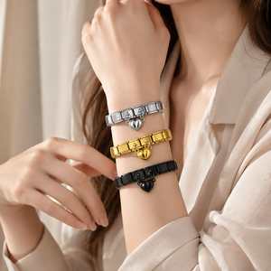 New Arrival Italian Ball Magnetic Charm Platinum Plated Women's Bracelet <b>Set</b> Couples DIY Modular Link <b>Valentines</b> <b>Gift</b> OEM - Product Image 3