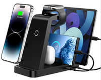 Chargeur sans fil 5 en 1 36W Chargeur de bureau Station de recharge sans fil multifonctionnelle avec TYPE-C ET SORTIE USB