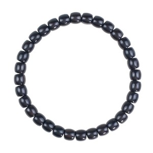 Ebony Drum Bead <b>Bracelet</b> 6x7mm New Chinese Style Unisex Wooden Jewelry Everyday Wear - Product Image 5
