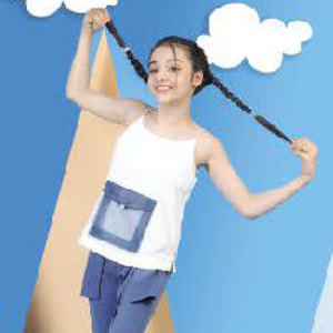 Conjunto de Ropa Casual para Niños, Pantalones de Color y Talla Personalizados con Top Blanco sin Mangas, Ropa de Verano, Precio Ajustable, Vestido para Niñas - Product Image 3
