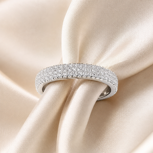 Anello a Forma di Ruota con Tre File di Zirconi, Design Creativo, Fascia Rotonda per Donna, Ideale per Feste - Product Image 5
