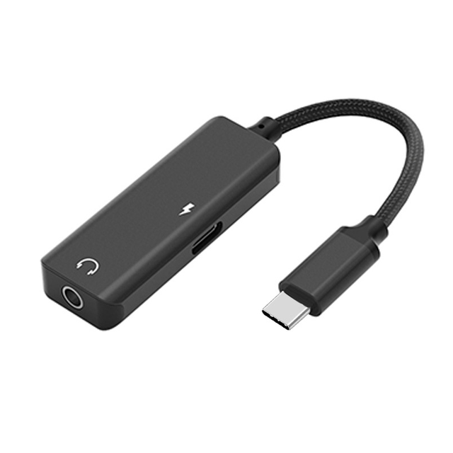 Wholesale Type c to 3.5mm Audio Splitter Audio Adapter Cable OEM 2 in 1 Usb c to Headphones Mobile Phone DC Out PD Fast Charger