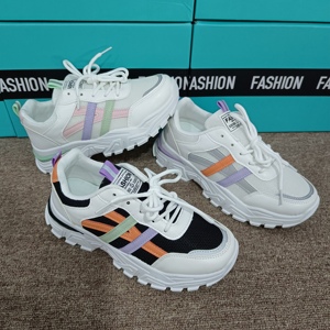 Moda Casual Esporte Grosso Sole Senhora Lazer Sapatos Lace Up Mulheres Chunky Running Sneakers - Product Image 6