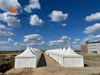 Tente Pagode Extérieure en Aluminium Imperméable en PVC 3x3 4x4 5x5 6x6 8x8 10x10m avec Impression de Logo Personnalisé pour Expositions et Événements
