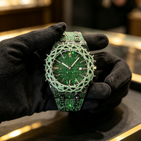 Montre de luxe pour homme avec moissanite VVS, montre mécanique automatique de haute qualité, montre-bracelet pour homme, livraison directe