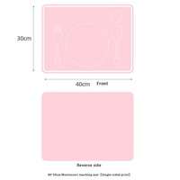 Nouveau Set de Table Carré Moderne en Silicone Anti-Haute Température, Imperméable et Anti-Huile, Réutilisable, Épaisseur 1mm, 30x40cm, pour Déjeuner