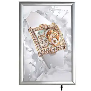 A1 A2 A3 A4 LED Panneau lumineux ultra mince en aluminium LED Snap Frame Photo Display Publicité Boîtes lumineuses