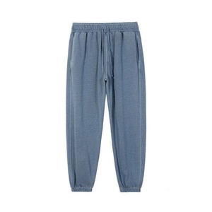 Nouveau 2023 XW Pantalon de survêtement uni pour homme, coupe jogger, en coton épais et lourd, coupé-cousu, en stock - Product Image 3