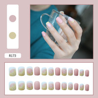 Ongles en gel pré-conçus de qualité salon, couleur nude blanc cerise, forme ovale, couverture complète, ABS, à presser, pour salon, bricolage à domicile, fête, mariage