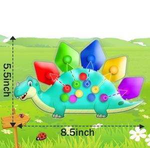 Nuevo Producto: Juguete Educativo de Dinosaurio de Plástico para Bebés, para Descompresión, Entrenamiento de Agarre, Pinchazos y Clasificación de Colores, Divertido - Product Image 1
