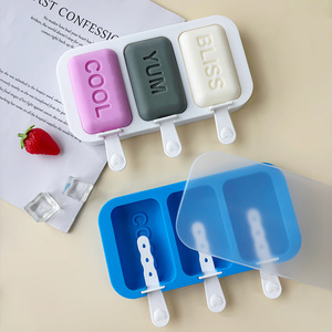 Molde de silicona combinado para helados con palabras inspiradoras 'I Love You Smile Yum', ecológico, para hacer paletas con palitos, ideal para fiestas - Product Image 4