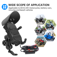 Support de téléphone portable sans fil 15W antivol et anti-vibration pour vélo et moto avec support de téléphone en ABS
