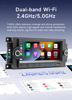 Autoradio Android Octa Core BQCC 6,86 pouces pour Jeep/Dodge/Chrysler, Carplay, GPS, DSP, 4G, écran LED multicolores, stéréo