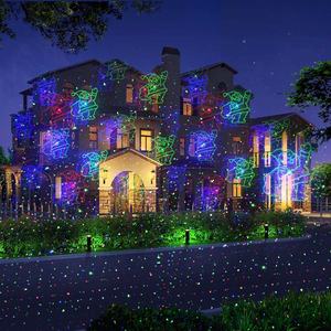 Luces Láser Navideñas Musicales 2023, <span class=keywords><strong>Proyector</strong></span> de Luces, <span class=keywords><strong>Foco</strong></span> de Paisaje, Espectáculo de Estrellas Rojas y Verdes con Patrón Decorativo Navideño - Product Image 4