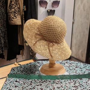 Summer Unisex Raffia <b>Straw</b> Hand Crochet Custom Made Striped Travel Casual Sombrero Hat - Product Image 3