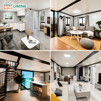 Maison conteneur préfabriquée extensible à double aile de 20 et 40 pieds, étanche et isolée, pour habitation familiale ou hôtel